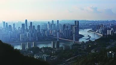 4k航拍重庆城市天际线视频的预览图
